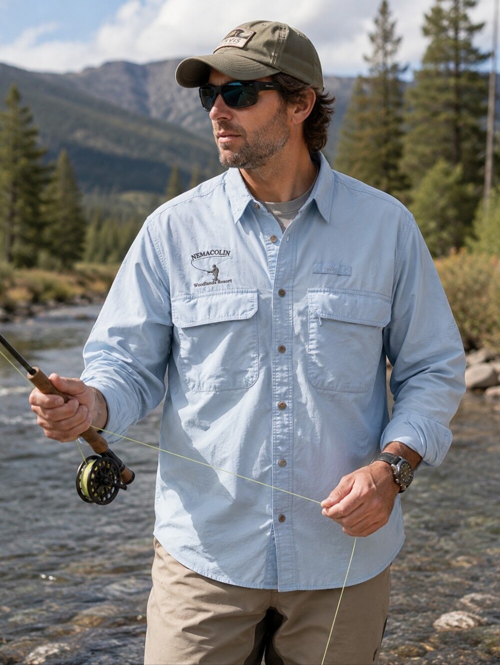 Orvis Men’s Outdoor Button-Up Shirt Buzz Off Insect Shield XL Bug Repellent